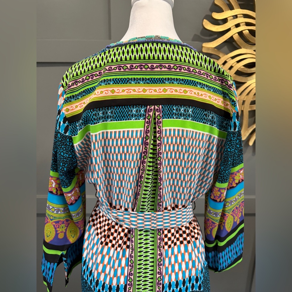 HALE BOB Beaded shirt dress multi-colored size small - Picture 7 of 12